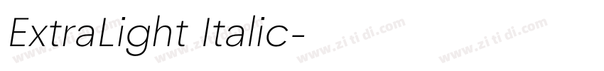 ExtraLight Italic字体转换